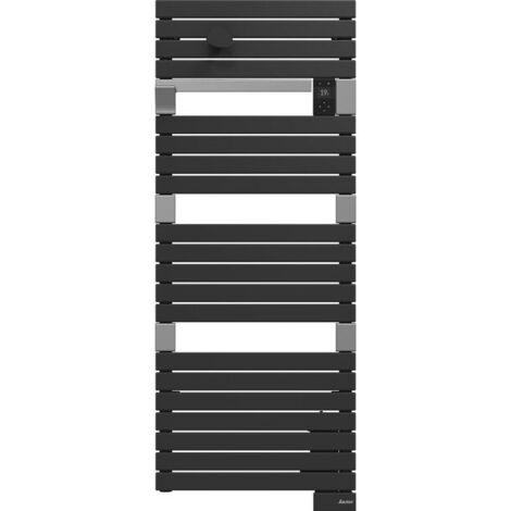 Sauter – Sèche-serviette électrique 750W – Hauteur 140,5 cm x Largeur 55 cm – Inertie fluide pour chaleur douce – Acier anthracite