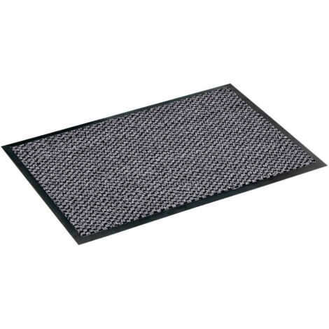 Tapis de sol absorbant 40x60cm gris – 100 % polypropylène sur semelle PVC – Épaisseur 6,5 mm – Pour trafic normal jusqu'à 500 passages/jour – Idmat - CAHORS4060