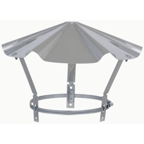 Chapeau chinois inox n°A1 – Protection conduit Ø80 à 125 mm – Pour poêles bois et appareils à gaz – Inox 304 durable – Isotip Joncoux