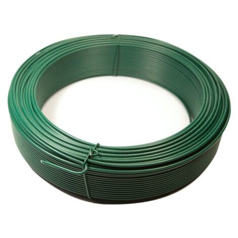 Filiac – Fil de tension pour grillage 50m – Acier galvanisé plastifié vert 2,8mm – Pour fixation durable et résistante aux intempéries