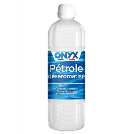 Pétrole désaromatisé nettoyant métaux 1 L – Dégraisse fer, fonte, chrome, étain, bronze – Prépare les surfaces pour traitement – Onyx