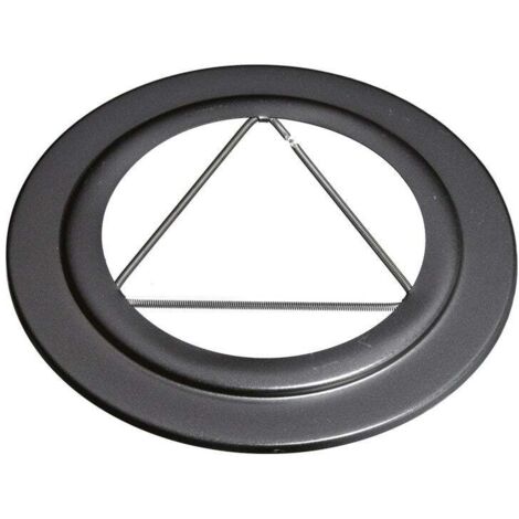 Rosace émaillée noire Ø150mm – Collier pour fumisterie – Résistance haute température – Pour poêles à bois et pellets – Isotip Joncoux (1/2)