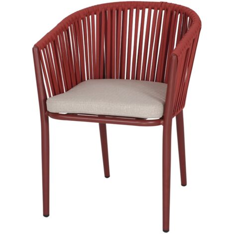 AUTRES Chaise en corde avec un style contemporain - modèle AGOSTA - terracotta (1/4)
