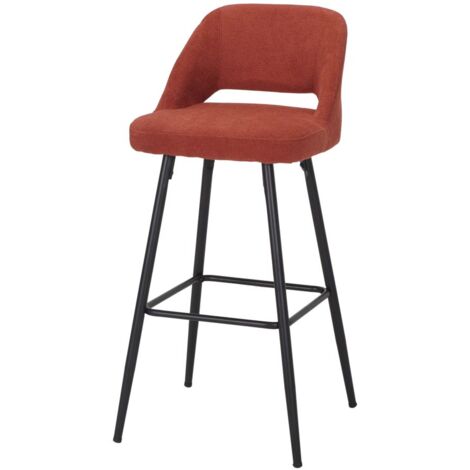 AUTRES Tabouret haut tapissé avec un style Mid Century - modèle 066 - terracotta (1/4)