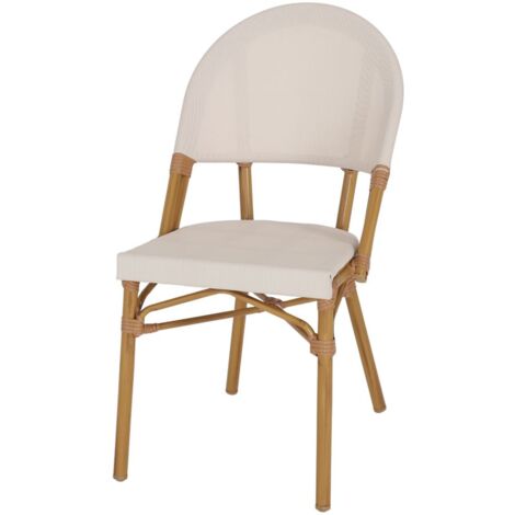 AUTRES Chaise d’extérieur avec un style bistrot - modèle 055 - blanc/naturel (1/4)