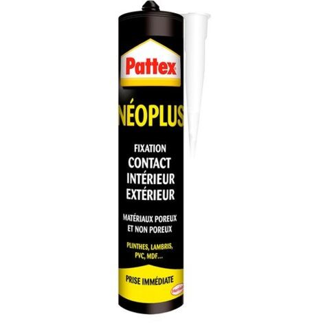 PATTEX Colle fixation contact neoprene int/ext pattex neoplus cartouche 390ml (1/4)