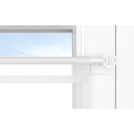 Flair Deco Barre de vitrage de Crochet Autocollant Ovale Extensible 40–60 cm (Lot de 4), métal, Blanc, 40 x 1.8 x 2,5 cm, 4 unités de