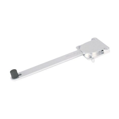 Kintech – Entrebâilleur de fenêtre magnétique universel – Acier galvanisé argent – Fixation invisible pour châssis PVC – Dimensions 25.5x9x1.8cm