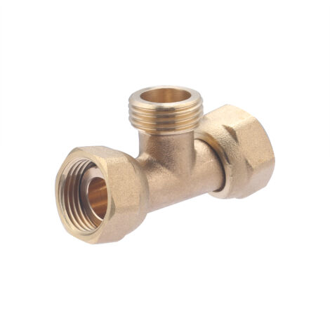 SANS MARQUE Té à visser laiton F 15 x 21 pour tube en cuivre (1/4)