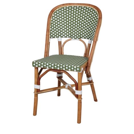 AUTRES Chaise en rotin avec un style bistrot - modèle 030 - vert (1/5)