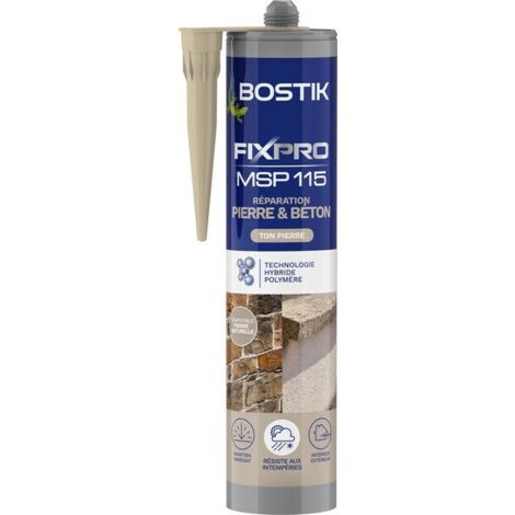 Bostik – Colle polymère pour béton et pierre – Cartouche 290ml – Très haute résistance – Application intérieure et extérieure - msp115
