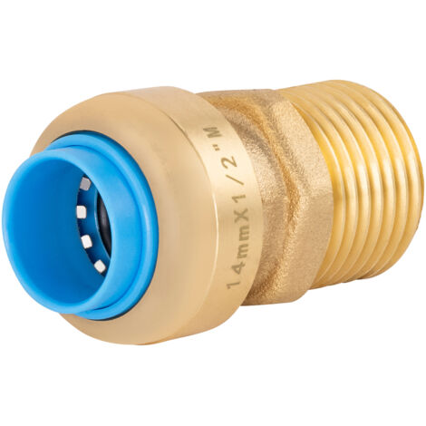 QUICK PLOMBERIE Raccord droit male 15 x 21 diam 14 mm laiton