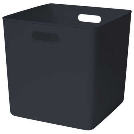 Bac de rangement 31x31x31 cm en polypropylène noir – Garantie 5 ans – Fabrication France – Pour espaces confinés