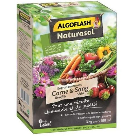 ALGOFLASH Engrais naturel potagers ALGOFLASH NATURASOL 3 kg 60 m² (1/3)