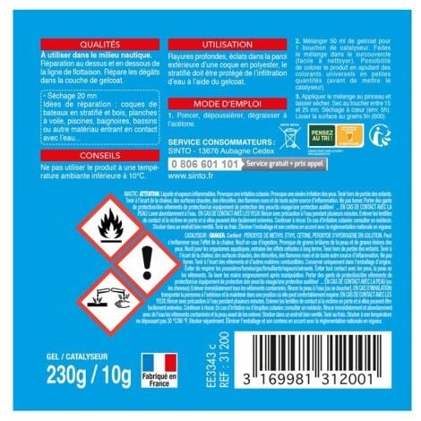 SINTO Gel coat Sintomarine extreme boite 230g/170ml
