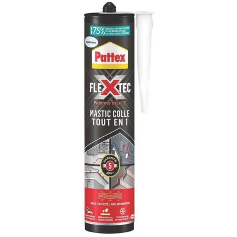 PATTEX Colle joint int/ext polymere pattex flextec transp cartouche 389g (1/4)