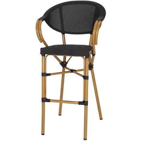 AUTRES Tabouret haut d’extérieur avec un style bistrot - modèle 083 - noir (1/4)