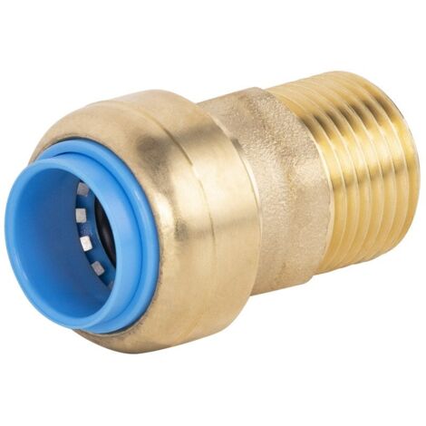 QUICK PLOMBERIE Raccord droit male 20 x 27 mm diam. 20 mm laiton