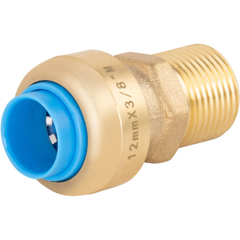 Raccord droit male ø12 – Raccord multicouche laiton – Installation rapide sans outil – Pour tubes cuivre et PER