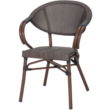 AUTRES Chaise d’extérieur avec un style bistrot - modèle 057 - marron/gris (1/4)