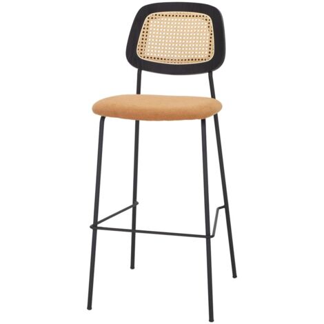AUTRES Tabouret haut tapissé avec un style Mid Century - modèle 065 - curry (1/4)