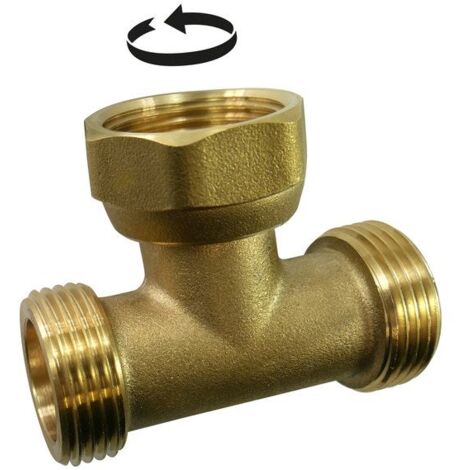 Té à visser laiton M 12 x 17 – Raccord pour circuits eau potable et chauffage – Pression 10 bar – Température 5°C à 90°C – Comptoir De Picardie (1/5)