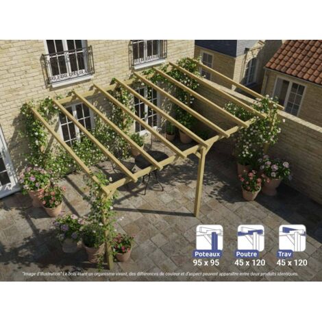Pergola massive en bois Paris 600 x 420 cm - Maderland (1/4)