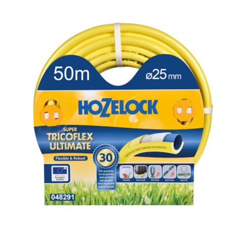 HOZELOCK Tuyau d’arrosage multi usage Super Tricoflex Ultimate 25mm - 50m - jaune (1/4)