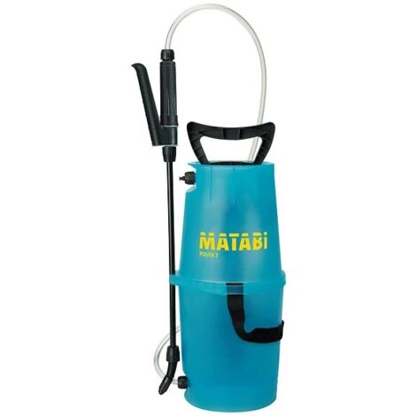 Pulvérisateur à pression préalable 7L – Cuve translucide – Soupape de sécurité – Tuyau PVC 1,15m – Buse conique réglable (1/6)