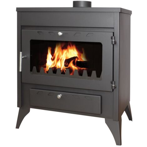 Poêle à bois 13,2 kW – Capacité de chauffage jusqu’à 297 m³ – Rendement 77,4% – Dimensions H.89 x l.68 x P.44 cm – Classe énergétique A – Biomasa On