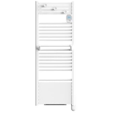 Sèche-serviettes électrique à inertie sèche NOIROT Actibain 750W + soufflerie 1000W L50 blanc
