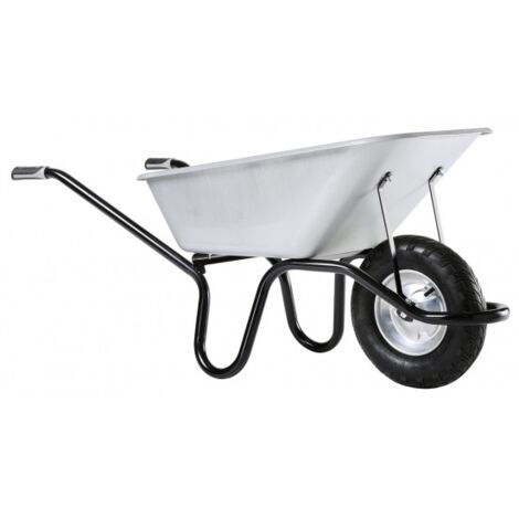 Haemmerlin – Brouette de jardin 120 L – Charge utile 200 kg – Acier galvanisé – Roue gonflée 400 mm – 305020501
