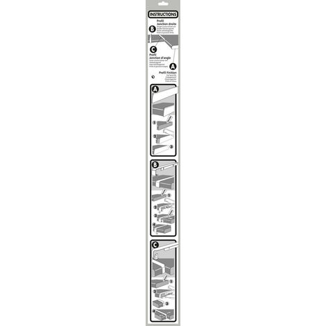 Profil alu blanc finition bordure rayon 3/5mm - 28mm - NORDLINGER