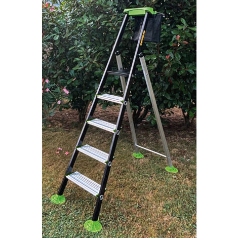 Centaure – Escabeau 7 marches en aluminium – Hauteur d'accès 3,45 m – Large marches antidérapantes – Charge max 150 kg – Conforme norme EN 131