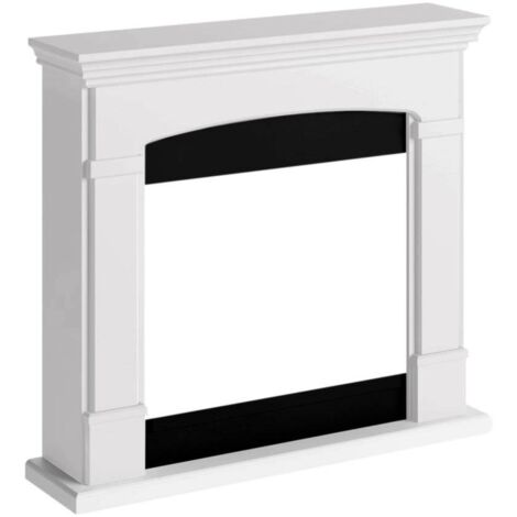 TAGU Habillage de cheminée pour Powerflame modèle Helmi - Blanc pur (1/5)