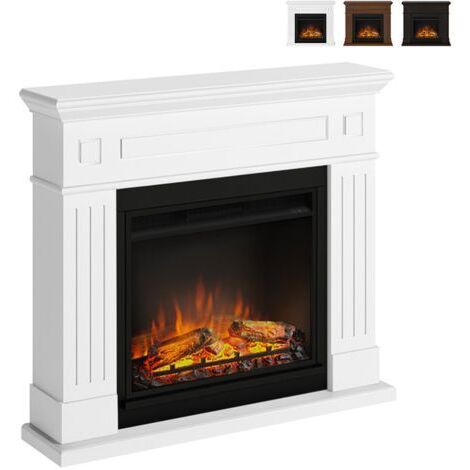 Habillage de cheminée pour insert Powerflame modèle Larsen – MDF haute qualité – Finition blanc pur – Montage facile inclus – Tagu