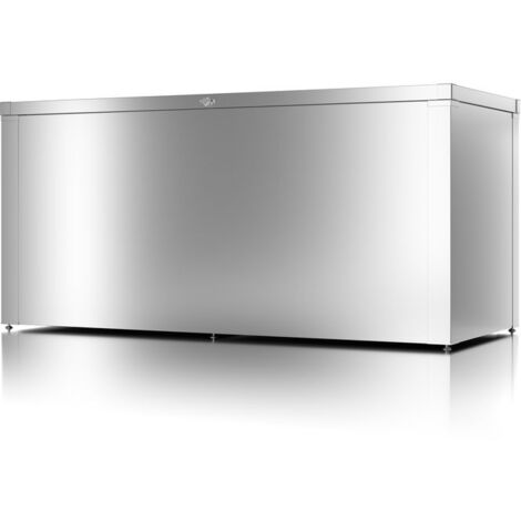 GUARDI Coffre haut de rangement polyvalent - taille L - Argent métallisé - 179x76,5x82,2 - acier (1/2)
