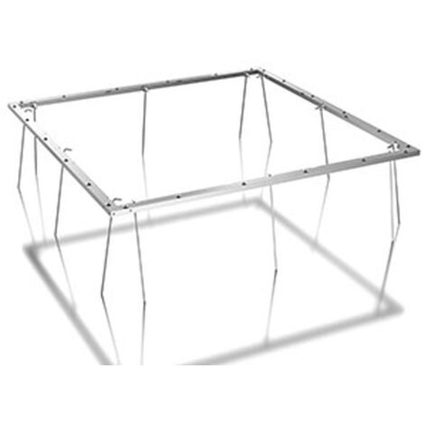 GUARDI Cadre de sol avec seuil de porte pour l'abri de jardin - taille L - 226x226 cm - Aluminium