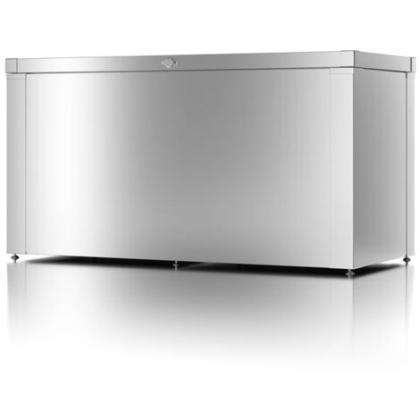 GUARDI Coffre de rangement polyvalent - taille S - Argent métallisé - 129x56,5x68,2 - acier (1/2)