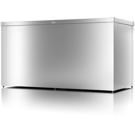 GUARDI Coffre haut de rangement polyvalent - taille M - Argent métallisé - 159x76,5x82,2 - acier (1/2)