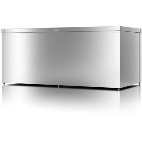 GUARDI Coffre de rangement polyvalent - taille M - Argent métallisé - 159x76,5x68,2 - acier (1/2)