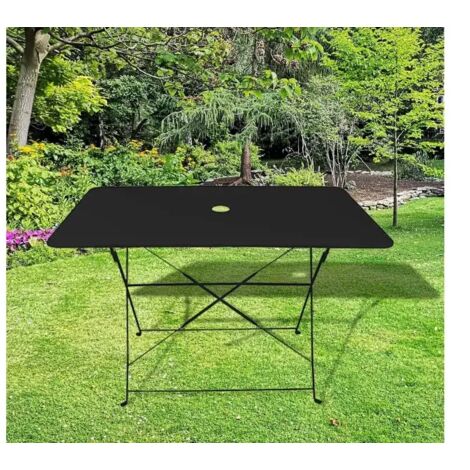 Table Pliante Ljusnarsberg Avec Plateau Rectangulaire 180 X 75 X 72 Cm Noir En Casa 91667395