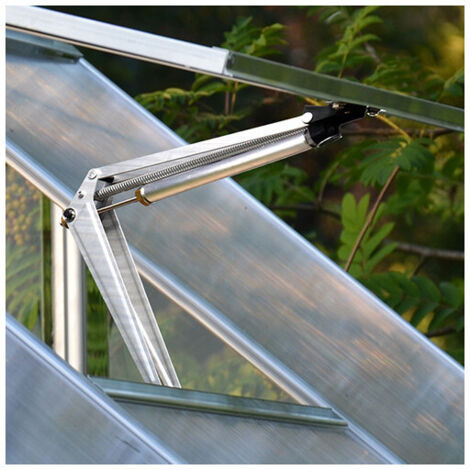 Chalet & Jardin – Ouverture automatique pour serre – Ventilation sans électricité – Vérin à gaz réactif à la chaleur – Matériaux recyclables (1/8)