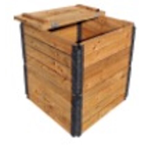 JANY FRANCE Composteur en bois – 300L – 70 x 70 x 84 cm – Épicéa PEFC – Fabrication Française