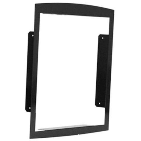 Renz – Cadre d'encastrement acier noir H.33.65 x L.32.65 x P.3.5 cm – Finition mate – Pour fixation murale – Usage professionnel