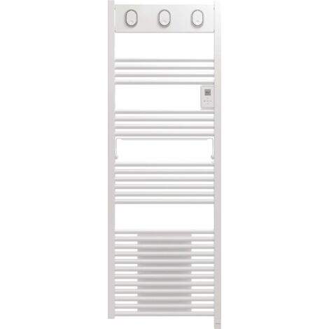 Sauter – Sèche-serviettes électrique soufflant vertical 1750 W – Inertie fluide – Soufflerie 1000 W – Thermostat électronique – Écran digital