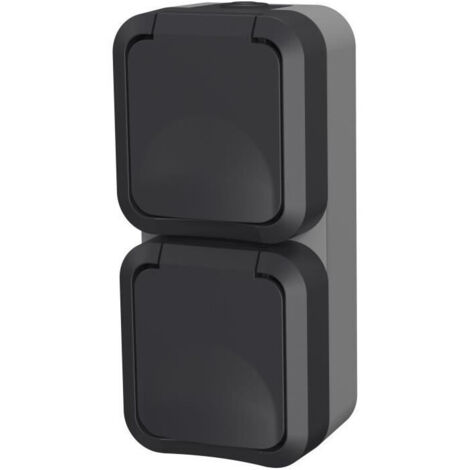 QUARX Double prise verticale extérieur  IP55 - Aquapro