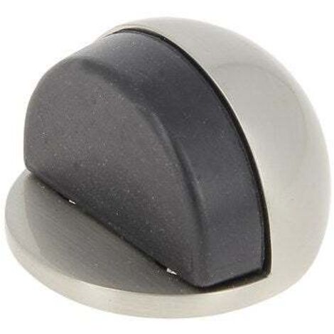 Butée de porte à fixer au sol CHRISLIGNE alu nickelé gris, L.4 x H.3 x l.4 cm (1/3)