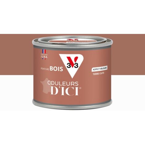 V33 Peinture extérieure bois V33 Couleurs d'ici, terre cuite velours 0.125l