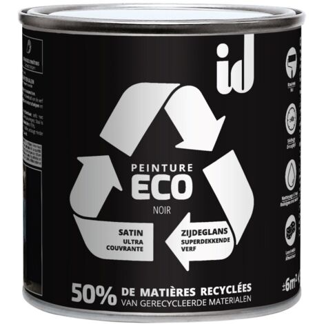 PEINTURE ECO RESPECTUEUSE SATIN NOIR 500ML - ID Paris (1/2)